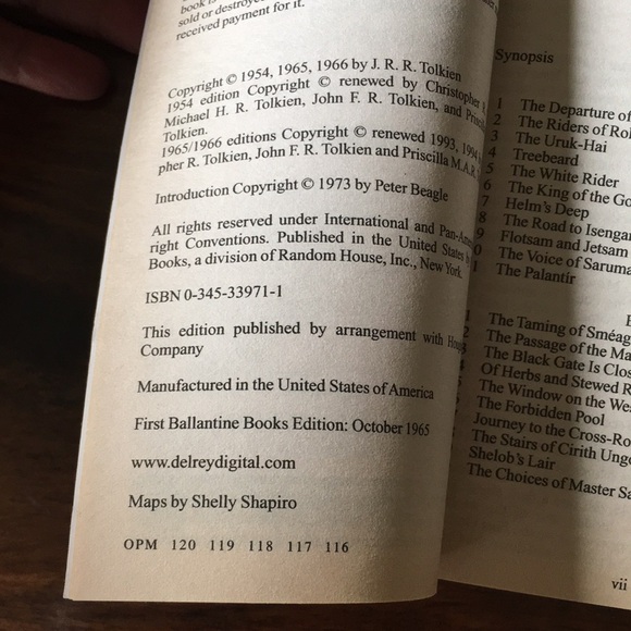 JRR Tolkien Lord of the Rings Trilogy Books Set of 3 + Weapons and Warfare - Picture 12 of 16